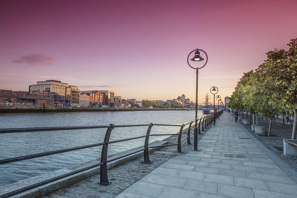 Dublin Stadt bei Nacht